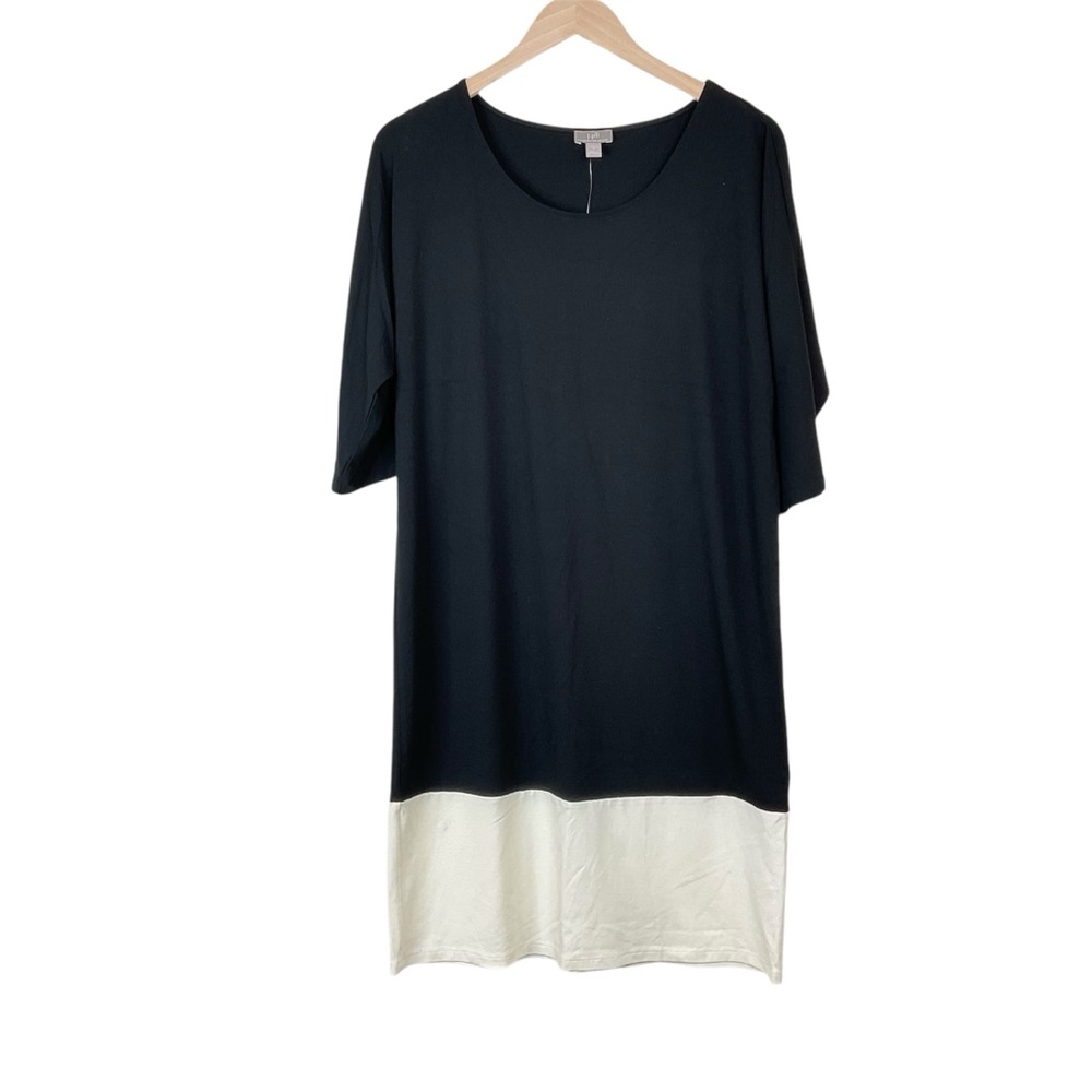 J. Jill Black Colorblock Short Sleeve Dress Size Small